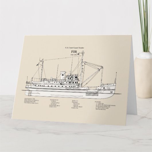 USCG Tender Fir WLM-212 - SBD Bedankkaart (Voorkant)