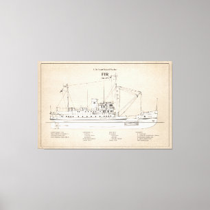 USCG Tender Fir WLM-212 - SBD Canvas Afdruk