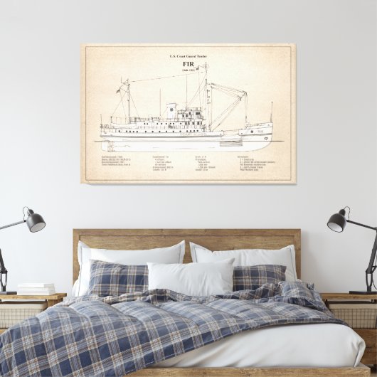 USCG Tender Fir WLM-212 - SBD Canvas Afdruk (Insitu (Slaapkamer))