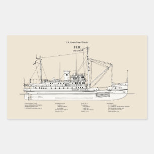 USCG Tender Fir WLM-212 - SBD Rechthoekige Sticker