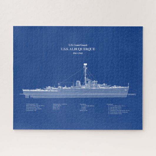 USCG USS Albuquerque PF-7 - ABD Legpuzzel (Horizontaal)
