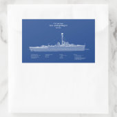 USCG USS Albuquerque PF-7 - ABD Rechthoekige Sticker (Tas)