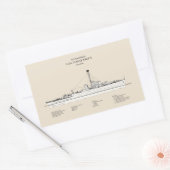 USCG USS Albuquerque PF-7 - SBD Rechthoekige Sticker (Envelop)