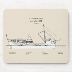 USCG Vuurtoren Tender Amaranth - SBD Muismat