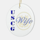USCG Wife Ornament (Links)