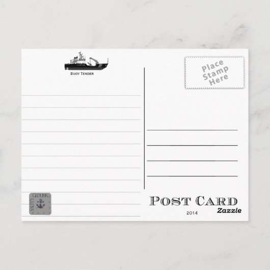 USCGC Acacia WLB-406 Aanbesteding Briefkaart (Achterkant)