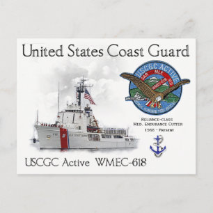 USCGC Actieve WMEC-618 Middelgrote Duurzame Kutter Briefkaart