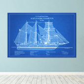 USCGC Alexander Hamilton wix-272 - ABD Canvas Afdruk (Insitu (Houten vloer))