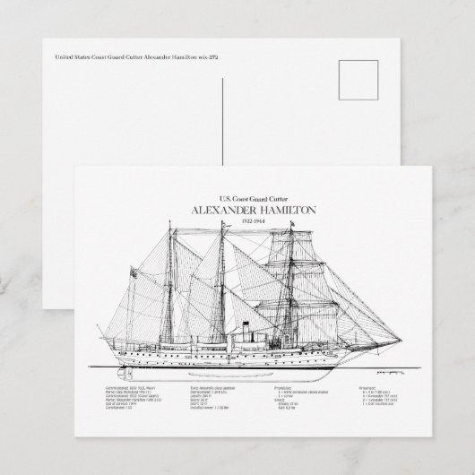 USCGC Alexander Hamilton wix-272 - SBD Briefkaart (Voorkant / Achterkant)