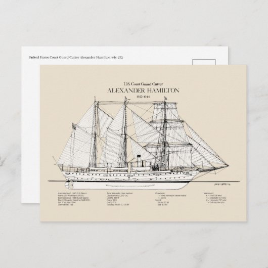 USCGC Alexander Hamilton wix-272 - SBD Briefkaart (Voorkant / Achterkant)