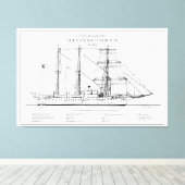 USCGC Alexander Hamilton wix-272 - SBD Canvas Afdruk (Insitu (Houten vloer))