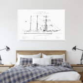 USCGC Alexander Hamilton wix-272 - SBD Canvas Afdruk (Insitu (Slaapkamer))