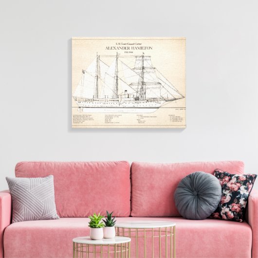 USCGC Alexander Hamilton wix-272 - SBD Canvas Afdruk (Insitu (Woonkamer))