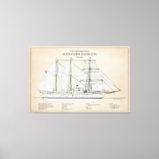 USCGC Alexander Hamilton wix-272 - SBD Canvas Afdruk (Voorkant)