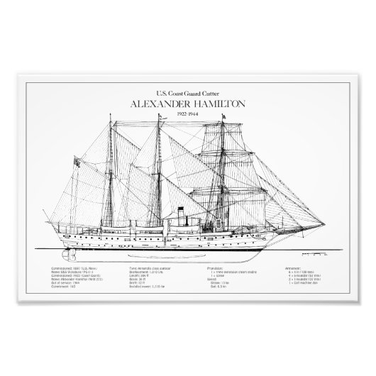USCGC Alexander Hamilton wix-272 - SBD Foto Afdruk (Voorkant)