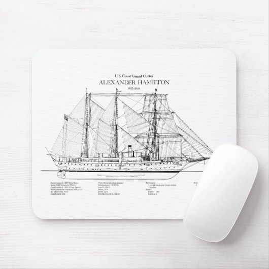 USCGC Alexander Hamilton wix-272 - SBD Muismat (Met muis)