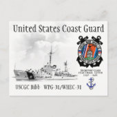 USCGC BIBB WPG-31/WHEC-31 CUTTER BRIEFKAART (Voorkant)
