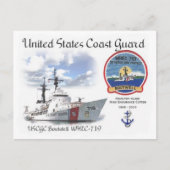 USCGC BOUTWELL WHEC-719 CUTTER BRIEFKAART (Voorkant)