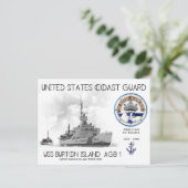 USCGC Burton Island WAGB-283 Ice Breaker Briefkaart (Staand voorkant)