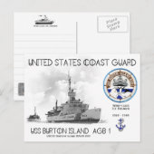 USCGC Burton Island WAGB-283 Ice Breaker Briefkaart (Voorkant / Achterkant)