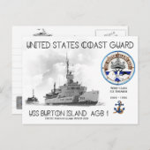USCGC Burton Island WAGB-283 Ice Breaker Briefkaart (Voorkant / Achterkant)