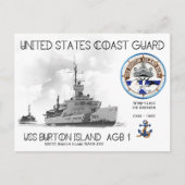 USCGC Burton Island WAGB-283 Ice Breaker Briefkaart (Voorkant)