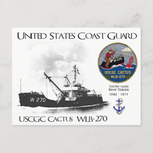 USCGC CACTUS WLB-270 BOEI-TENDER BRIEFKAART