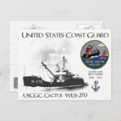 USCGC CACTUS WLB-270 BOEI-TENDER BRIEFKAART (Voorkant / Achterkant)