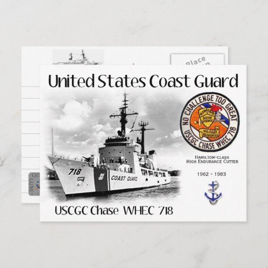 USCGC CHASE WHEC 718 CUTTER BRIEFKAART (Voorkant / Achterkant)
