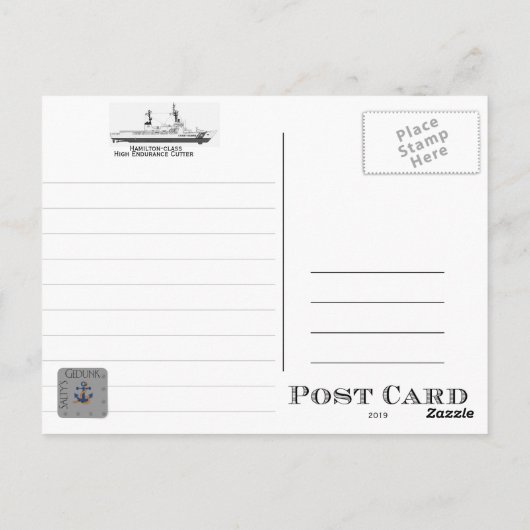 USCGC CHASE WHEC 718 CUTTER BRIEFKAART (Achterkant)