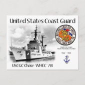 USCGC CHASE WHEC 718 CUTTER BRIEFKAART (Voorkant)
