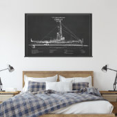 USCGC Chelan - ABD Canvas Afdruk (Insitu (Slaapkamer))