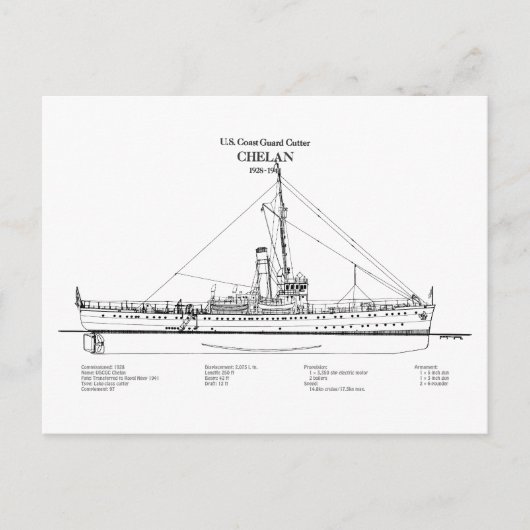 USCGC Chelan - SBD Briefkaart (Voorkant)
