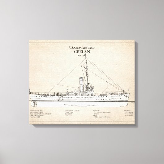 USCGC Chelan - SBD Canvas Afdruk (Voorkant)