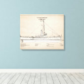 USCGC Chelan - SBD Canvas Afdruk (Insitu (Houten vloer))