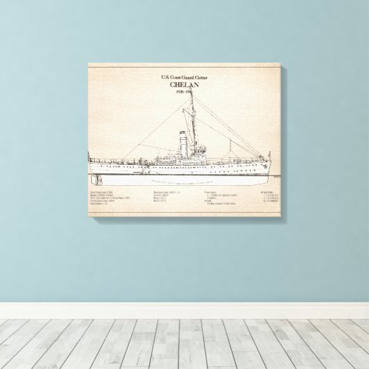 USCGC Chelan - SBD Canvas Afdruk (Insitu (Houten vloer))
