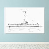 USCGC Chelan - SBD Canvas Afdruk (Insitu (Houten vloer))