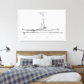 USCGC Chelan - SBD Canvas Afdruk (Insitu (Slaapkamer))