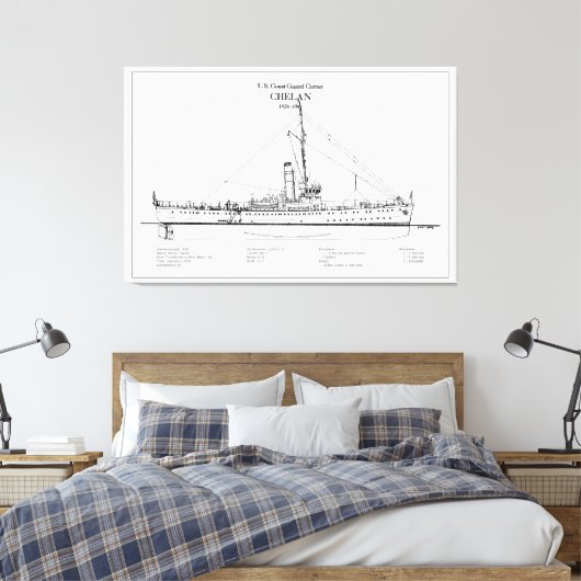 USCGC Chelan - SBD Canvas Afdruk (Insitu (Slaapkamer))