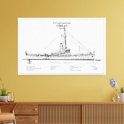 USCGC Chelan - SBD Canvas Afdruk (Insitu (Woonkamer))