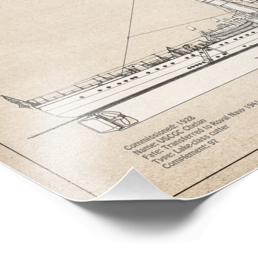 USCGC Chelan - SBD Foto Afdruk (Hoek)