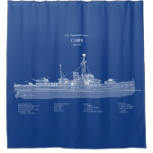 USCGC Cobb wpg-181 - ABD Douchegordijn (Voorkant)