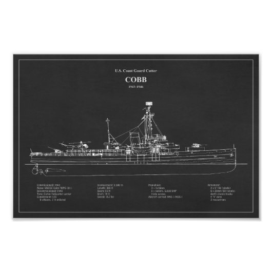 USCGC Cobb wpg-181 – PD Foto Afdruk (Voorkant)