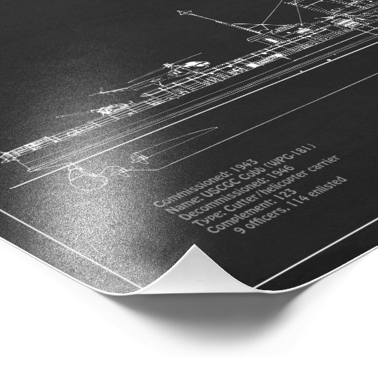 USCGC Cobb wpg-181 – PD Foto Afdruk (Hoek)