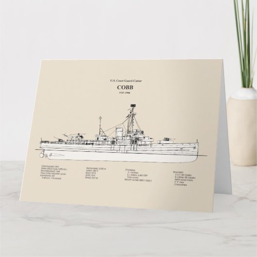 USCGC Cobb wpg-181 - SBD Bedankkaart (Voorkant)