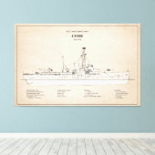 USCGC Cobb wpg-181 - SBD Canvas Afdruk (Insitu (Houten vloer))