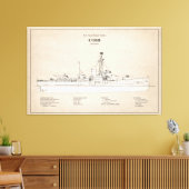 USCGC Cobb wpg-181 - SBD Canvas Afdruk (Insitu (Woonkamer))