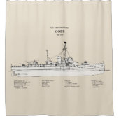 USCGC Cobb wpg-181 - SBD Douchegordijn (Voorkant)