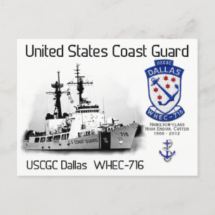 USCGC DALLAS WHEC-716 - CUTTER - BRIEFKAART