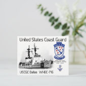 USCGC DALLAS WHEC-716 - SNIJDER - BRIEFKAART (Staand voorkant)